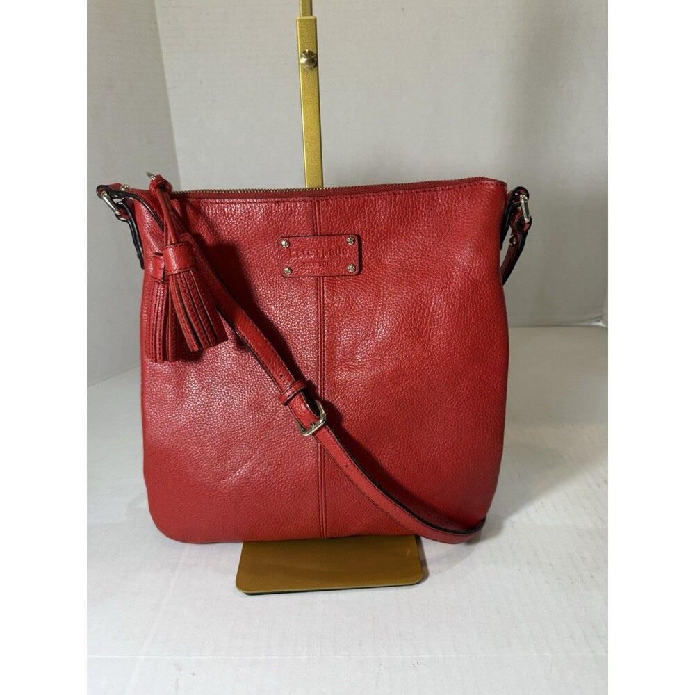 Kate Spade Red Pebble Leather Crossbody Bag RARE In Perfect Condition!